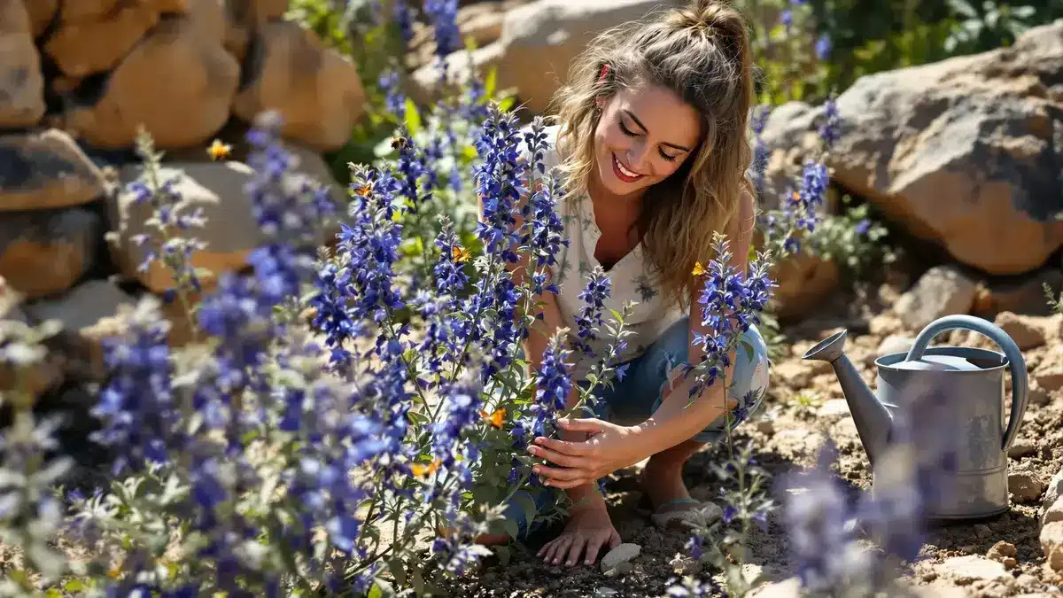 Tato modrá trvalka z amerických prerií kvete bez zálivky i během veder, skvělá volba do vaší zahrady
