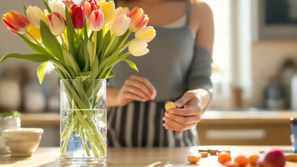 Tento předmět ve váze pomáhá prodloužit čerstvost vašich květin trik který často používají květináři